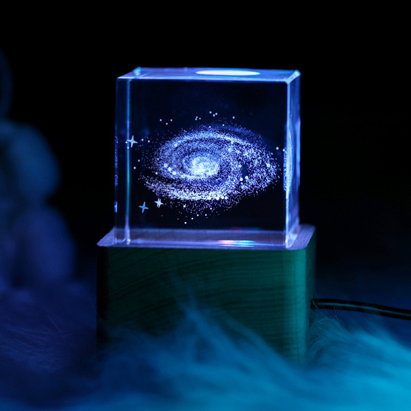 创意3D内雕水晶摆件 月球地球星球发光小夜光 员工生日送什么