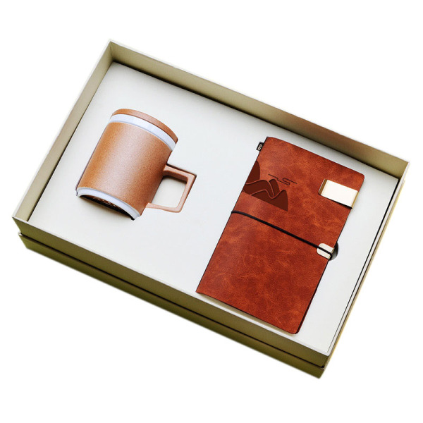 粗陶杯+笔记本商务礼盒两件套|创意企业礼品
