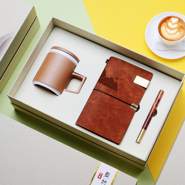 粗陶杯+笔记本 匠心商务礼盒两件套 创意企业礼品