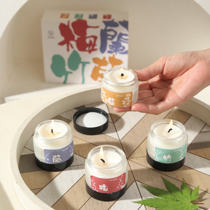 芰芙君子系列梅兰竹菊烛台|活动礼品-